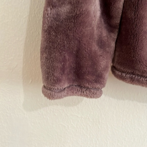 33• Heat Size Small Mauve Teddy Cozy Soft Faux Fur Zip Up Funnel Neck Jacket - Picture 3 of 7